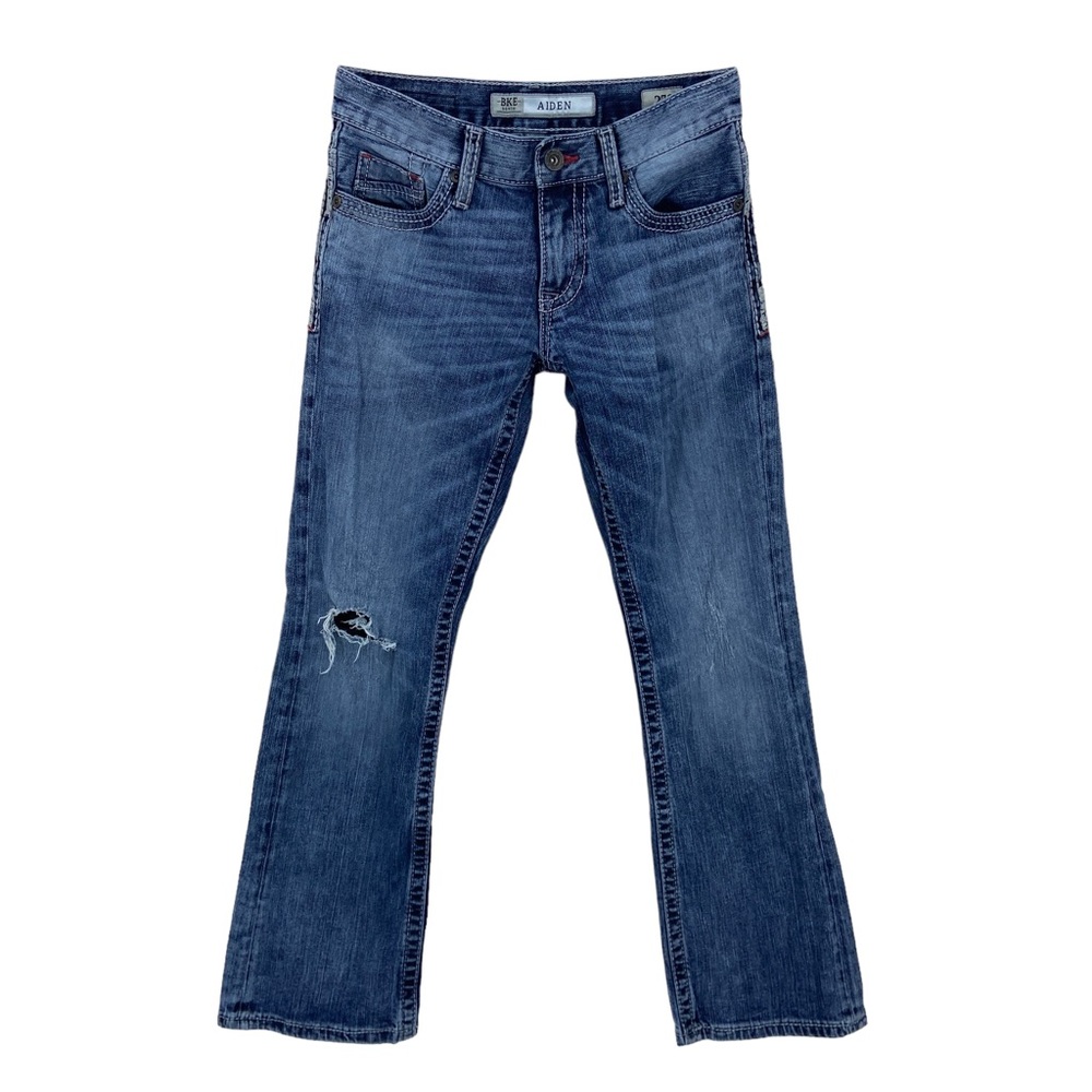 BKE Buckle Aiden Boot Cut Jeans Medium Wash Denim Blue